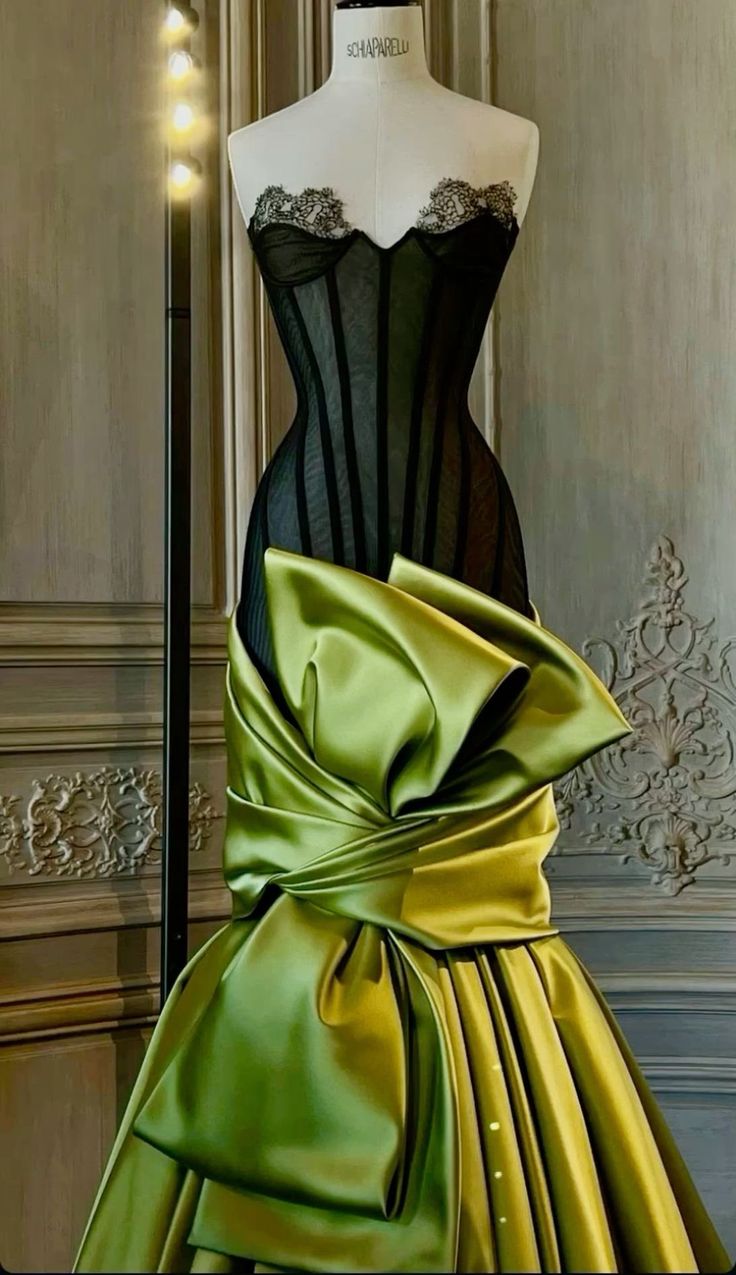 Cute Mermaid Sweetheart Neck Black Tulle Green Satin Long Prom Dress Graduation Prom Dress DP2054