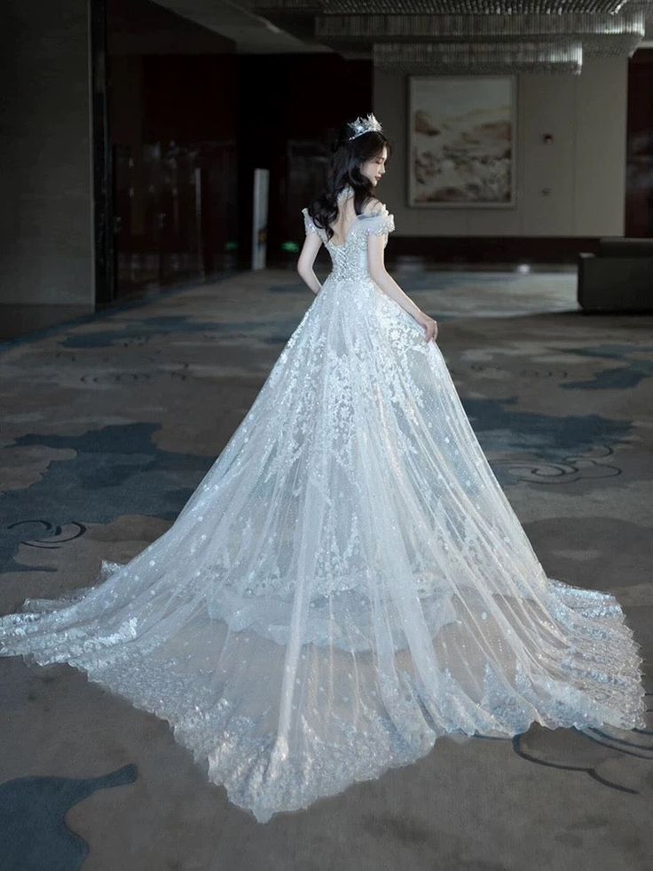 Exquisite Blue Beaded Mermaid Off the Shoulder Tulle Prom Dress Evening Dress DP3034