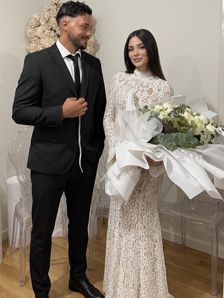 White Mermaid Long Sleeve Lace Long Prom Dress Date Dress DP7014