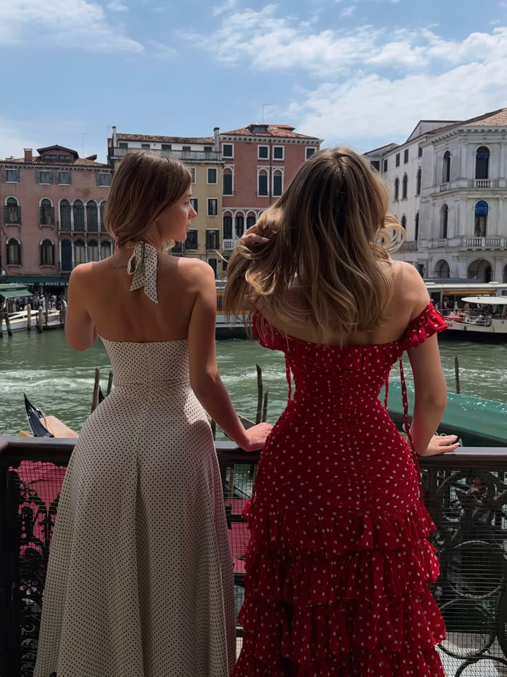Charming Red Polka Dot A Line Off the Shoulder Layered Chiffon Prom Dress Evening Dresses DP7581