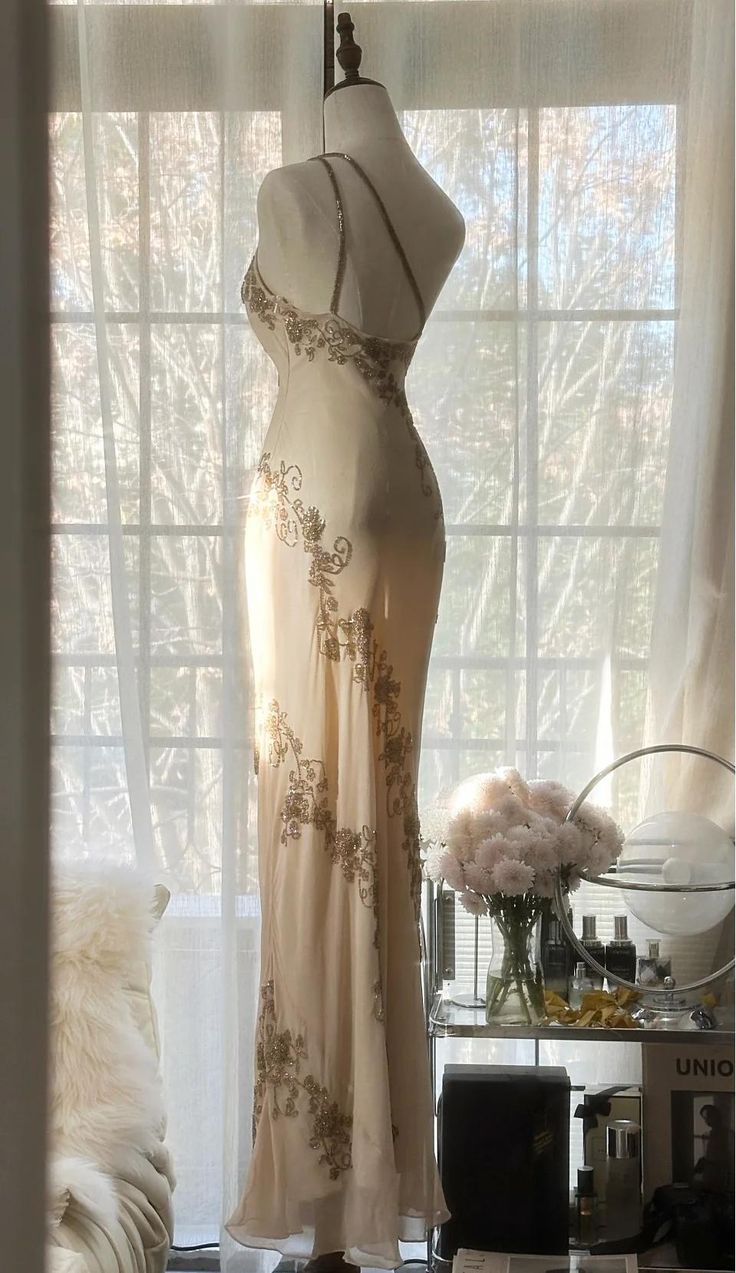 Gentle Sheath One Shoulder Beaded Chiffon Long Prom Dress Evening Dress DP2008