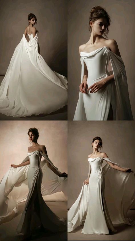 Elegant Mermaid Off the Shoulder White Chiffon Satin Long Prom Dress Party Dresses DP3661