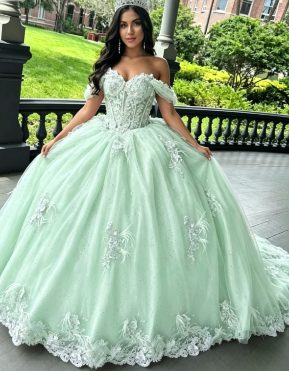 Pink Tulle Ball Gown Sweet 16 Prom Dress Quinceanera Dress DP690