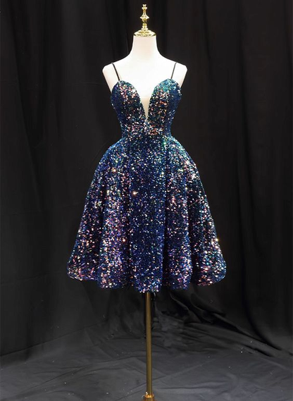 Sparkly Sequins Mini Prom Dress Homecoming Dress DP286