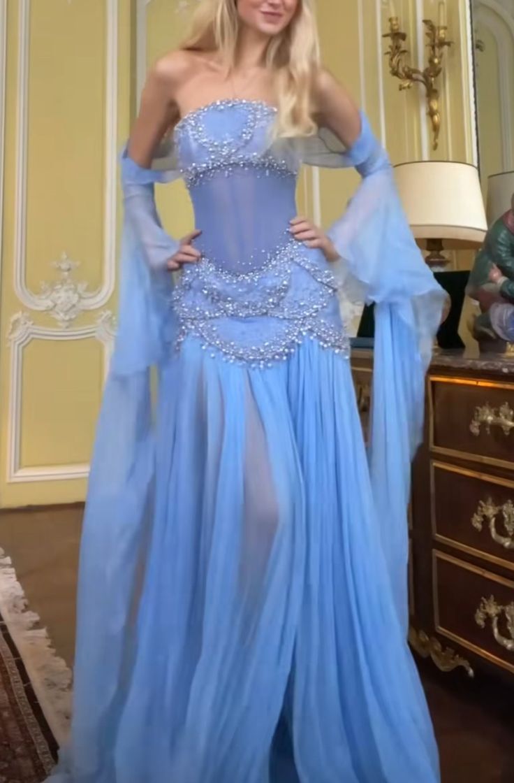 Sexy A Line Off The Shoulder Maxi Long Party Light Blue Chiffon Prom Dresses Evening Dress DP2941