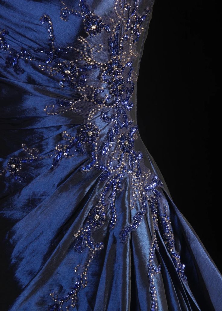Vintage Ball Gown Strapless Navy Blue Satin Long Prom Dresses Party Dress DP3246
