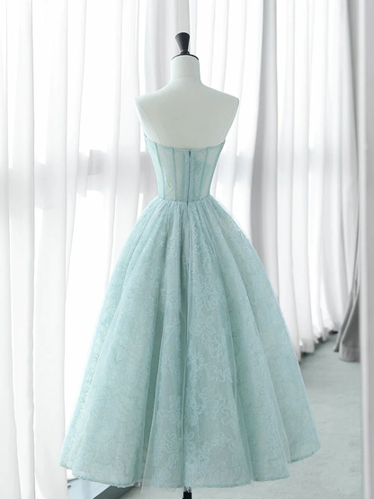 Beautiful Sweetheart Neck Tulle Lace Short Prom Dress Homecoming Dress  DP429