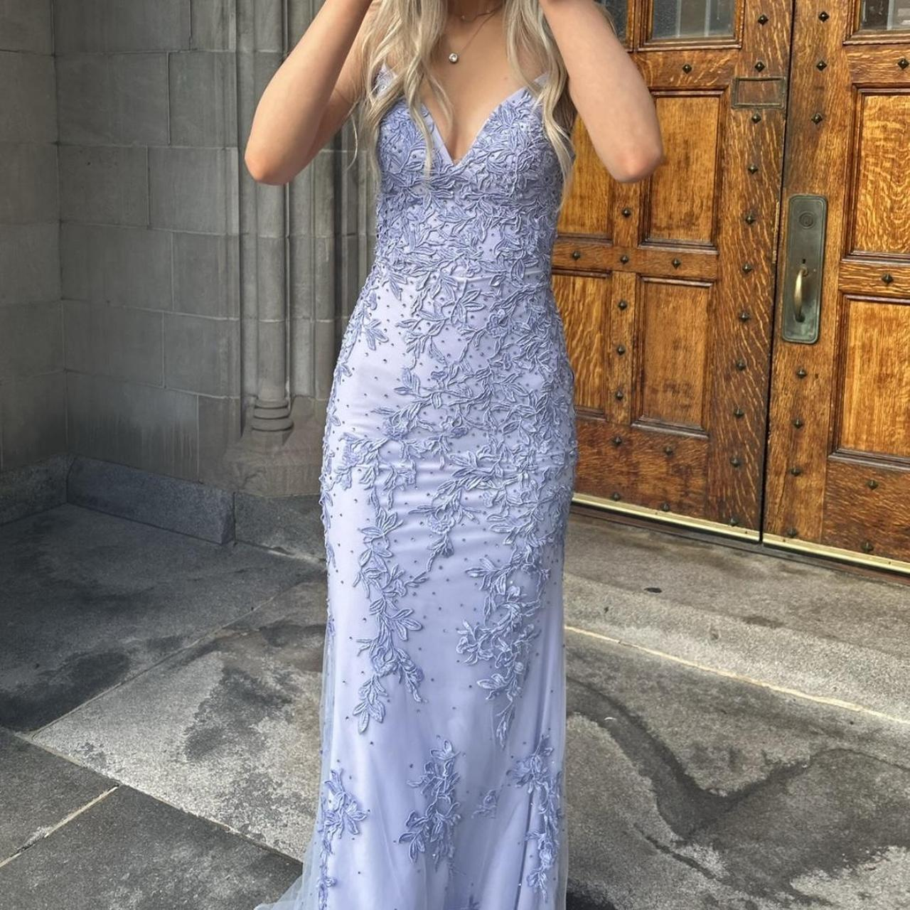 Elegant Mermaid Spaghetti Straps Appliques Tulle Long Prom Dress Evening Dress DP1559