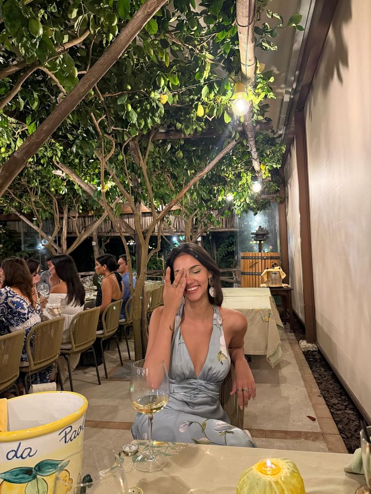 Blue A Line Halter Print Floral Satin Ball Gown Graduation Prom Dress DP4844