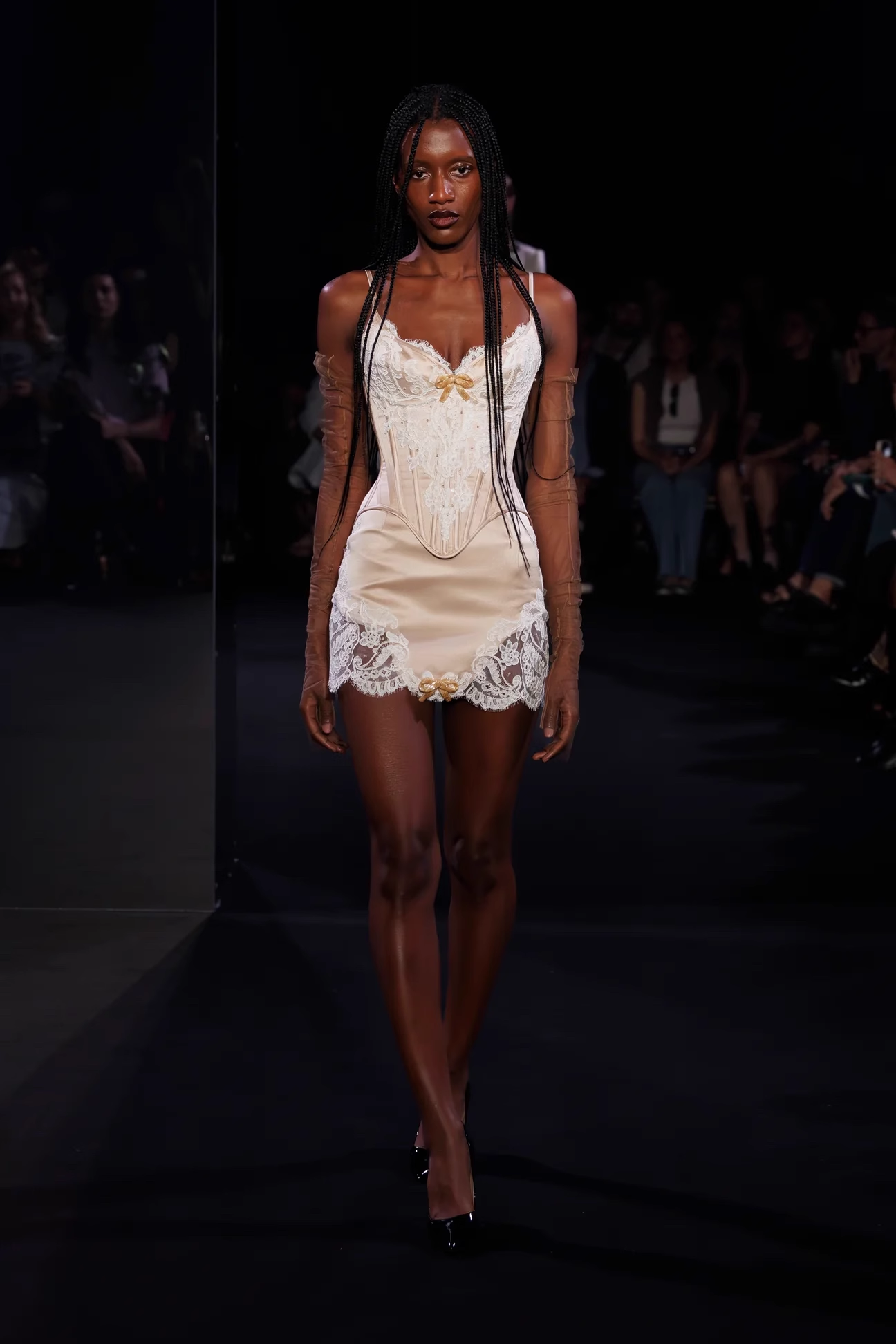 Unique Sheath Spaghetti Strap Lace Champagne Satin Short Homecoming Dress DP2741