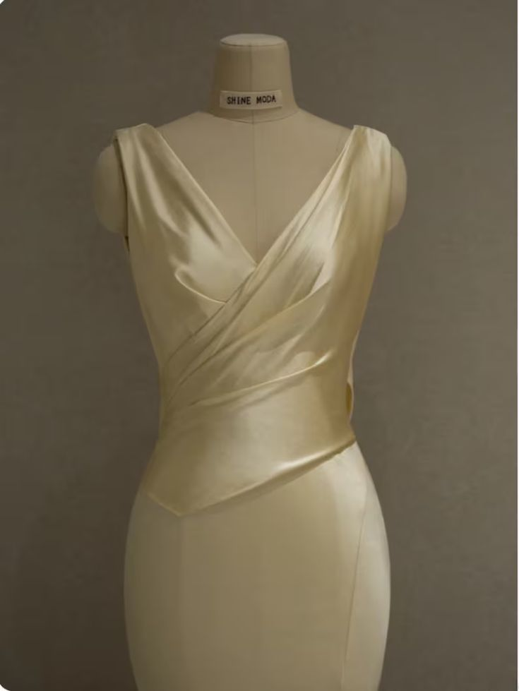 Pastel Yellow Satin Backless Mermaid Long Prom Dress DP143
