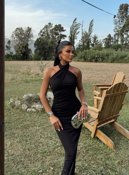 Black Sheath One Shoulder Satin Long Prom Dress Party Dress DP8218
