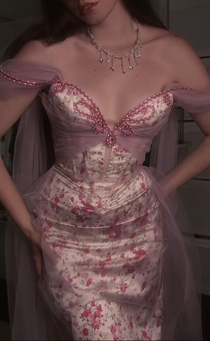 Vintage Pink Sheath Straps Tulle Print Satin Prom Dress Evening Dress DP7510
