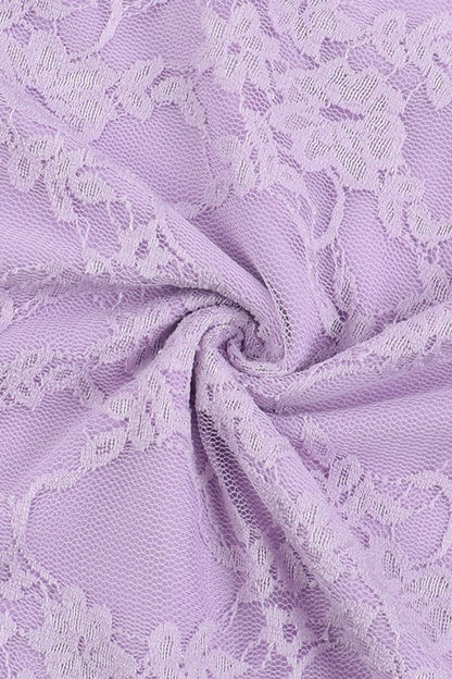 Lilac Sheath Straps Lace Slit Mini Dress Homecoming Dress DP5365