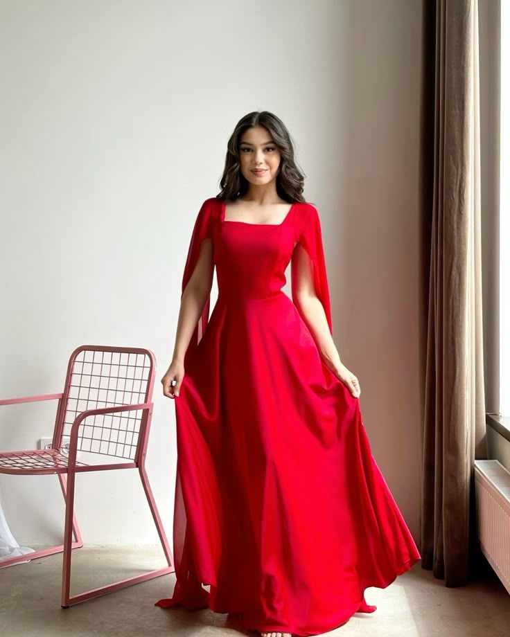 Simple Royal Blue A Line Long Sleeve Chiffon Formal Dress Evening Party Dresses DP3128