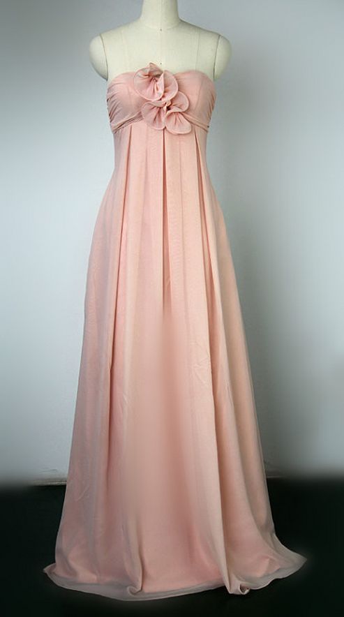 Simple A Line Sweetheart Pink Floral Chiffon Long Prom Dresses Formal Evening Dress DP3245