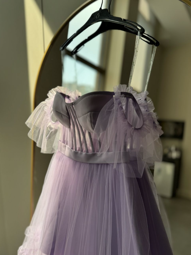 Black A Line Straps Corset Layered Tulle Prom Dress Party Dress Evening Dress DP3381
