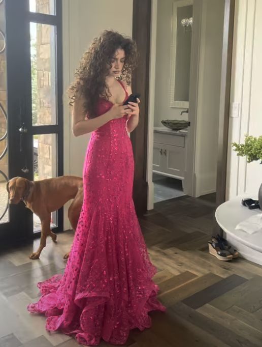 Sexy Mermaid Hot Pink Prom Dress New Arrive Long Party Dress Evening Dress DP3741