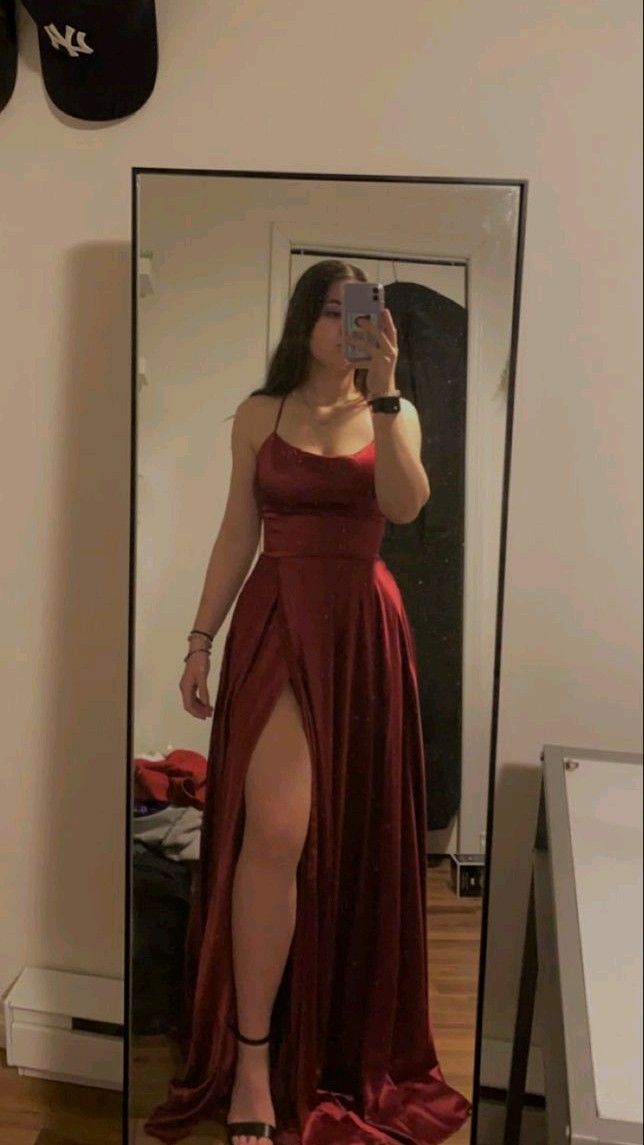 Elegant A Line Spaghetti Straps Navy Blue Satin Open Back Long Graduation Prom Dress DP4877