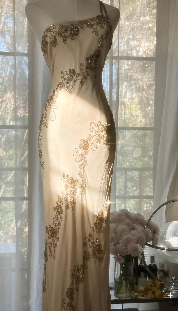 Gentle Sheath One Shoulder Beaded Chiffon Long Prom Dress Evening Dress DP2008