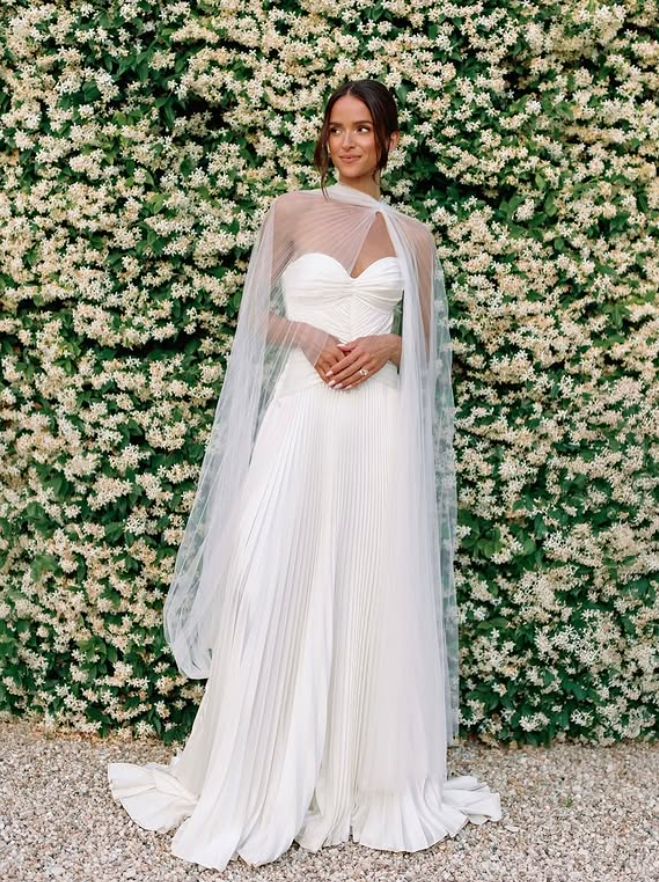 Unique A Line Sweetheart Neck Pleated White Satin Wedding Dresses DP4346