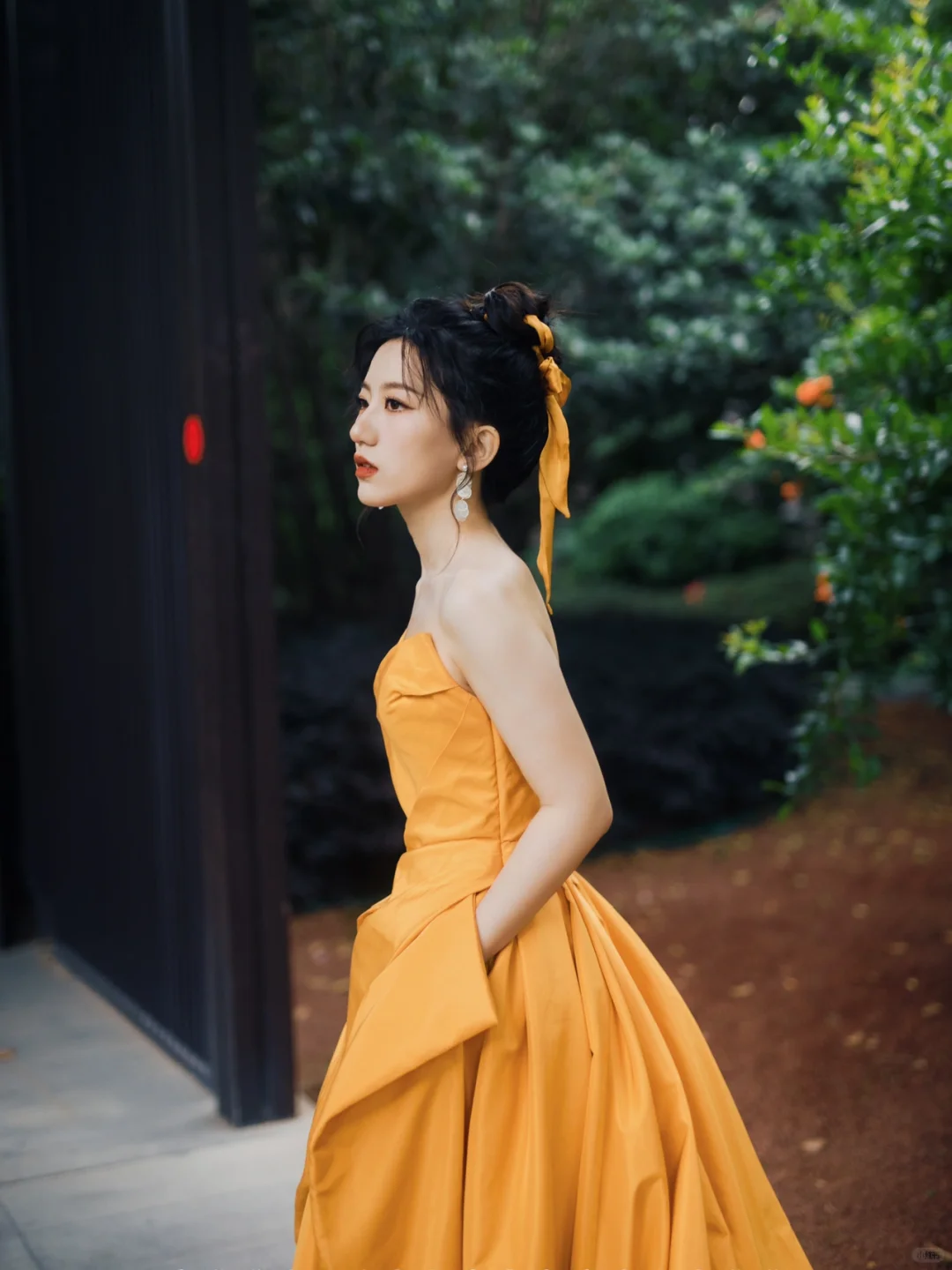 Simple A Line Sweetheart Neck Yellow Satin Long Party Dress Prom Dress DP2534