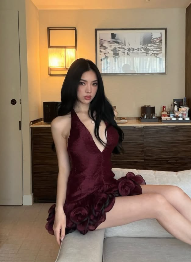 Sweety Burgundy Line V Neck Tulle Short Homecoming Dress Outfits DP5119