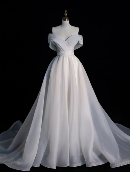 Elegant White Long Prom Dress Evening Dress Wedding Dress DP470