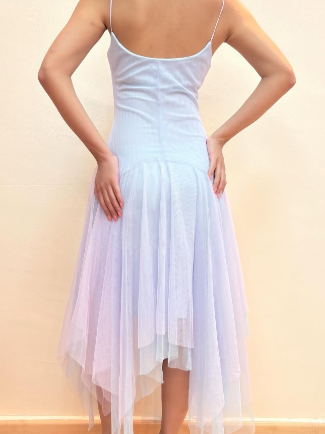 Fairy A Line Spaghetti Strap Butterfly Tulle Prom Dress Evening Dress DP1603