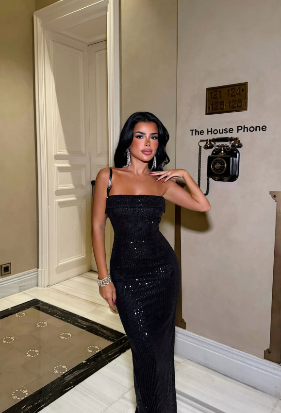 Sexy Black Sheath Strapless Shiny Sequin Long Prom Dress Evening Dress DP8173