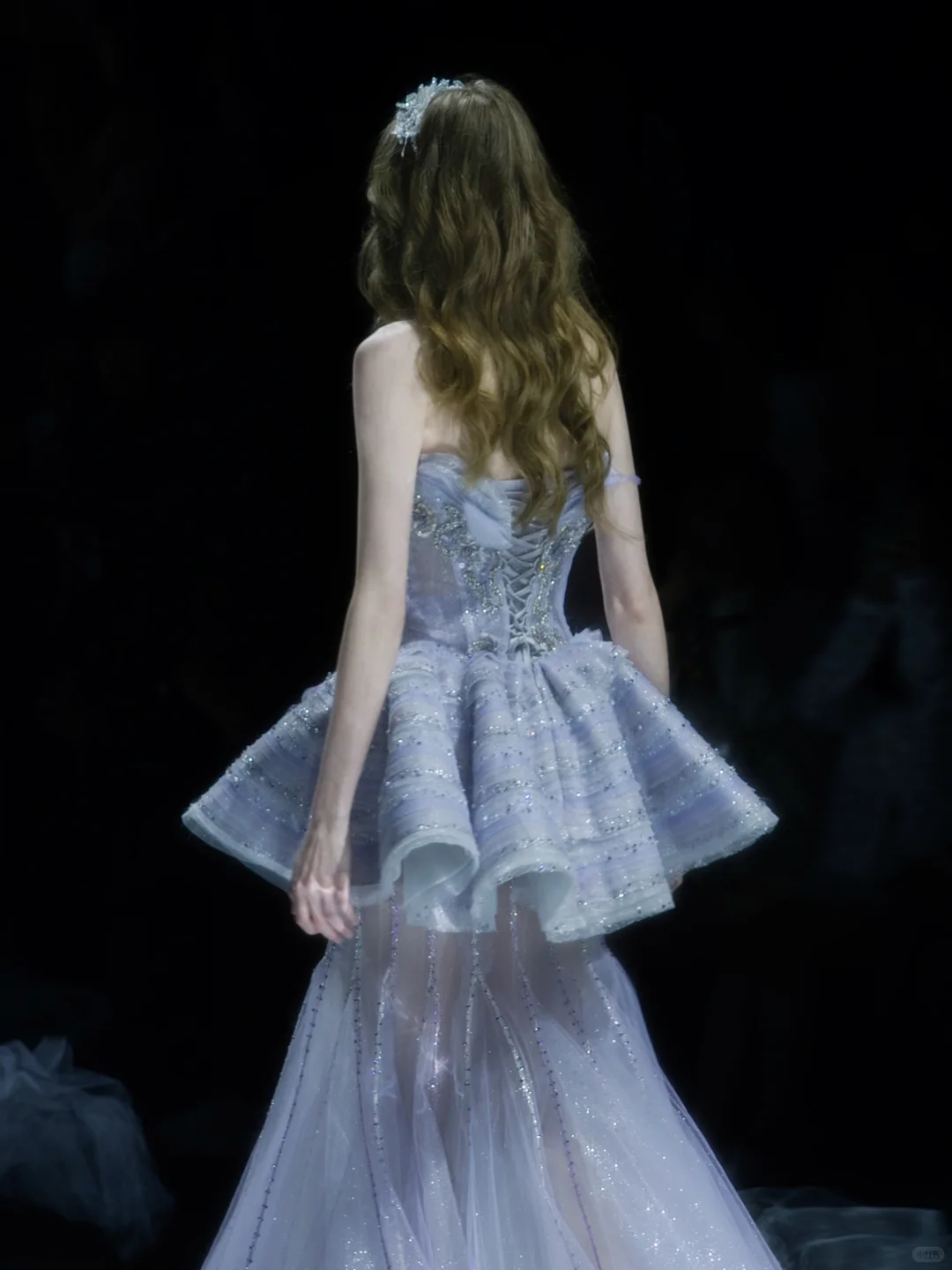 Purple Mermaid Sweetheart Neck Silver Appliques Sequin Tulle Long Prom Dress DP2838