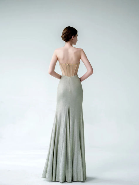 Unique Two Piece Mermaid Straps Tulle Sequin Party Dress Prom Dress Formal Gown DP3724