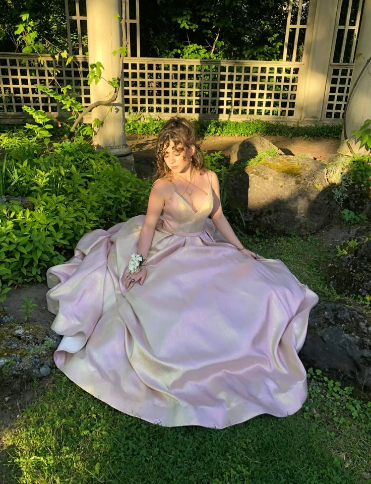 Pink Ball Gown Spaghetti Strap Sequin Prom Dress Evening Dress DP3834
