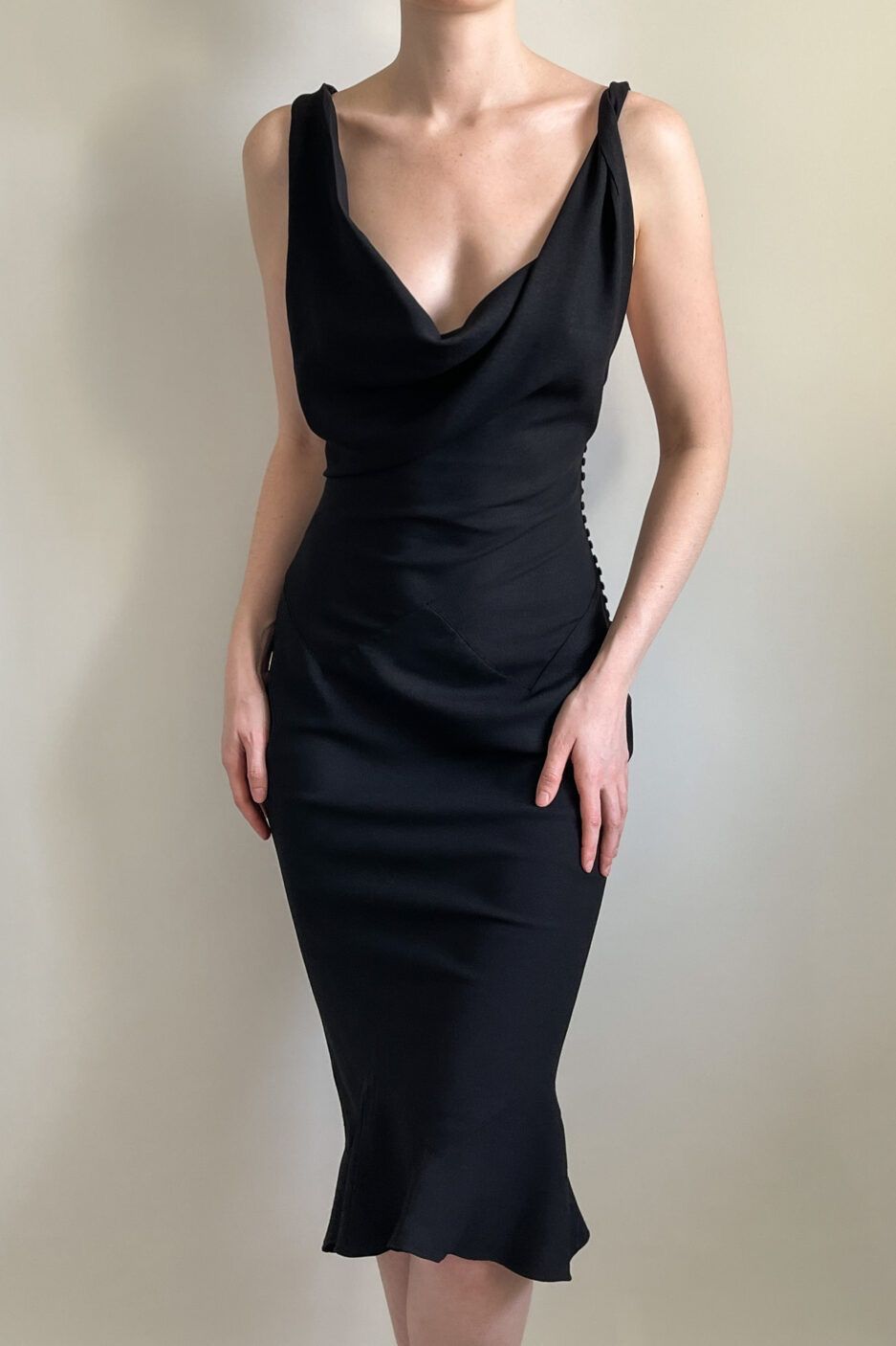 Vintage Sheath V Neck Black Satin Short Homecoming Dress Cocktail Dress DP5498