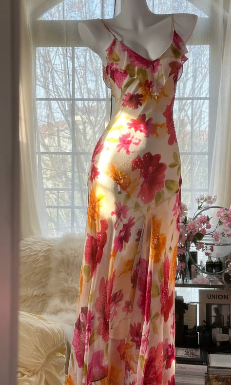 Romantic Mermaid Spaghetti Strap Beaded Print Flower Chiffon Party Dress Evening Dress DP2329