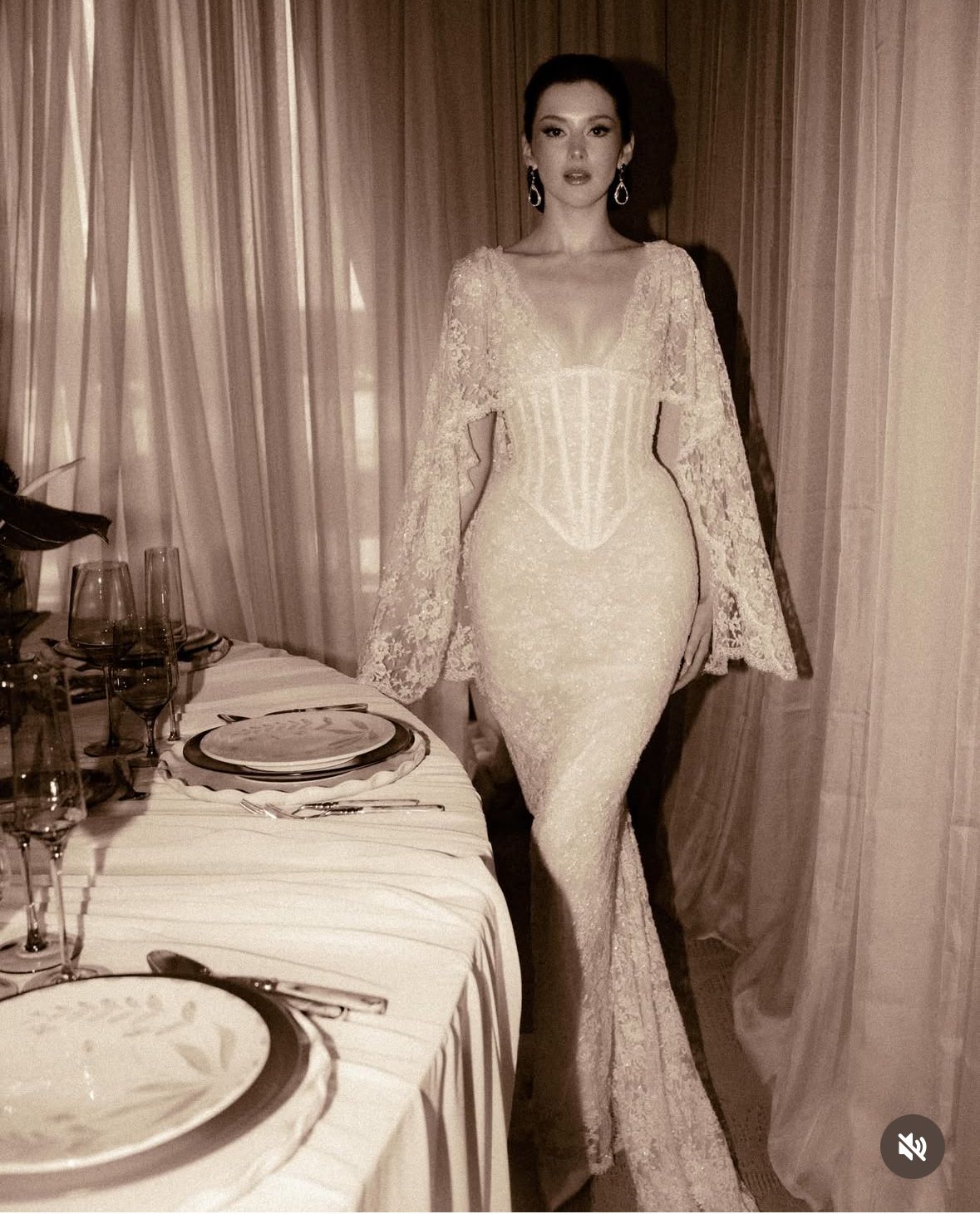 Classic Mermaid V Neck Corset Lace Long Sweep Party Dress Prom Dress Wedding Dress DP3730