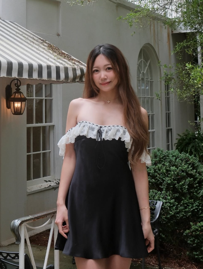 Classy A Line Straps Lace Black Satin Short Homecoming Dress Cocktail Dress DP2633