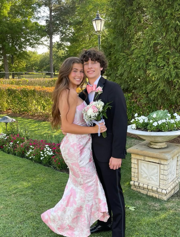 Mermaid Sweetheart Neck Pink Print Floral Long Prom Dress Evening Dress DP1426