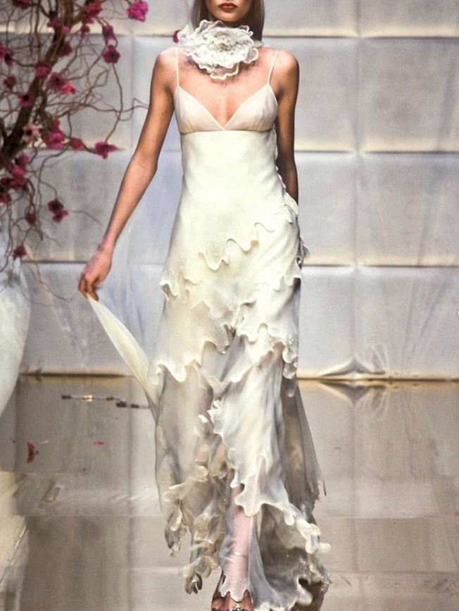 Stunning A Line Spaghetti Strap Tiered Beaded Chiffon Long Prom Dress Graduation Prom Dress DP2044