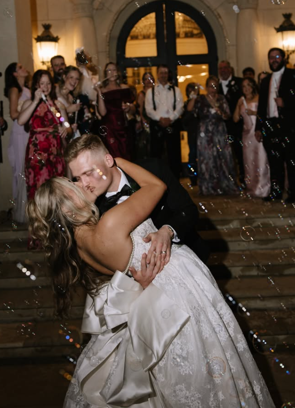 Pretty Ball Gown Strapless Corset White Pearl Lace Long Train Wedding Dress DP5828