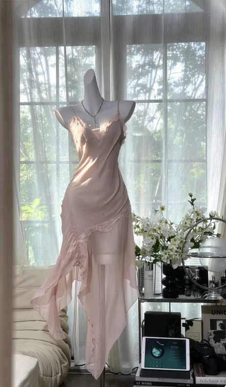 Light Green Sheath Spaghetti Strap Lace Chiffon Short Homecoming Dress Evening Dress DP3809