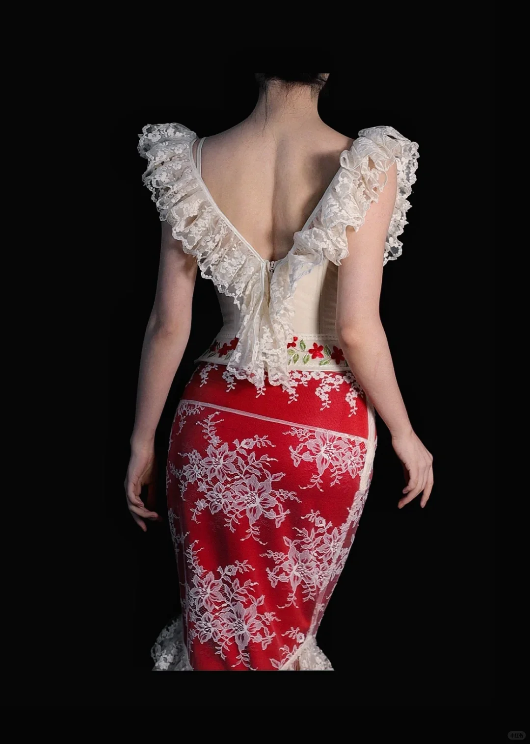 Vintage Unique Sheath Off the Shoulder Lace Beaded Red Satin Prom Dress Evening Dress DP6467
