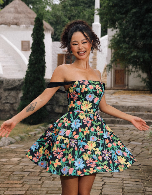 Bright and Colorful A Line Strap Satin Short Homecoming Dress Outfits DP3641