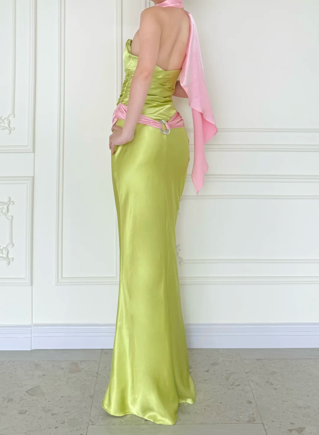 Fresh Free Vintage Mermaid Strapless Simple Satin Long Prom Dress DP5067