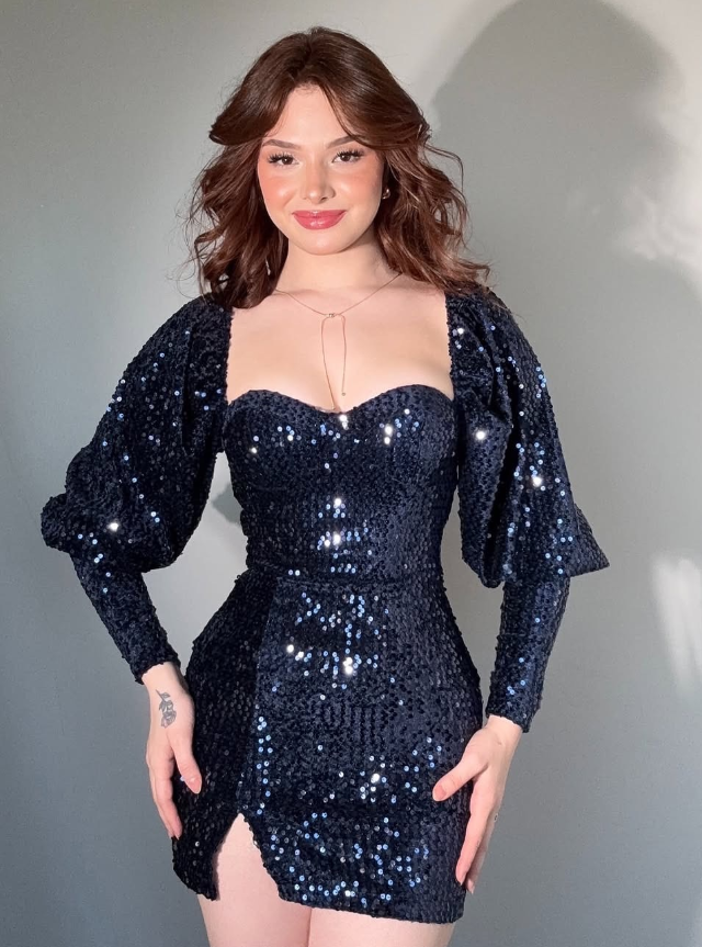 Sexy Shiny Sheath Long Sleeve Burgundy Sequin Short Homecoming Dress Cocktail Dress DP5042