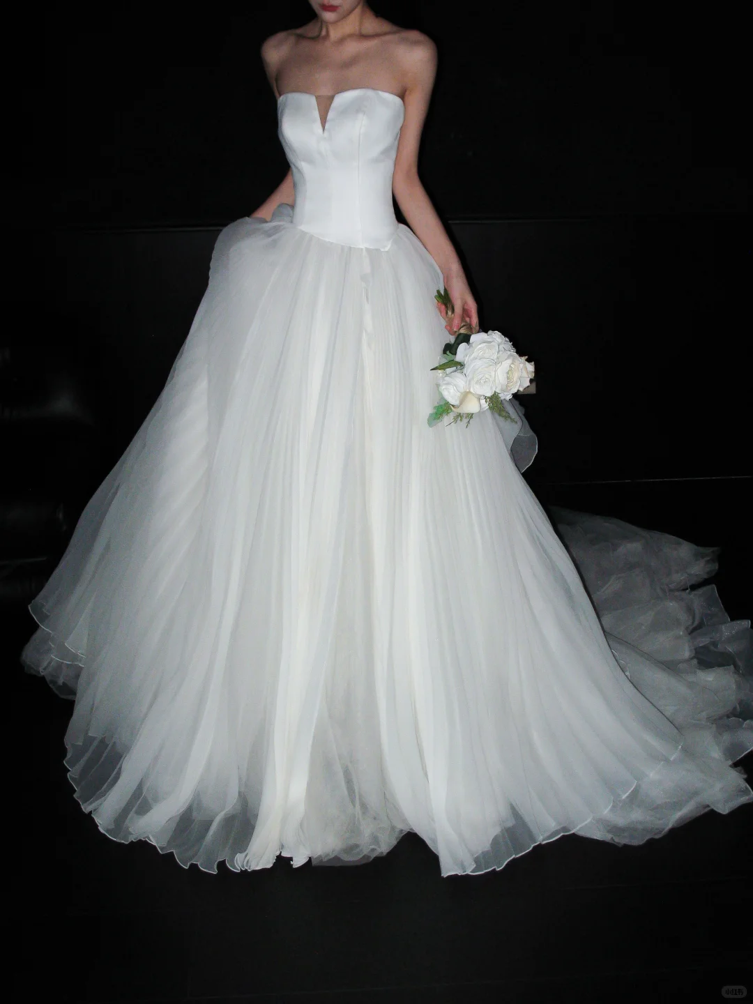 Cute White Ball Gown Sweetheart Neck Satin Tulle Long Train Wedding Dress DP8097