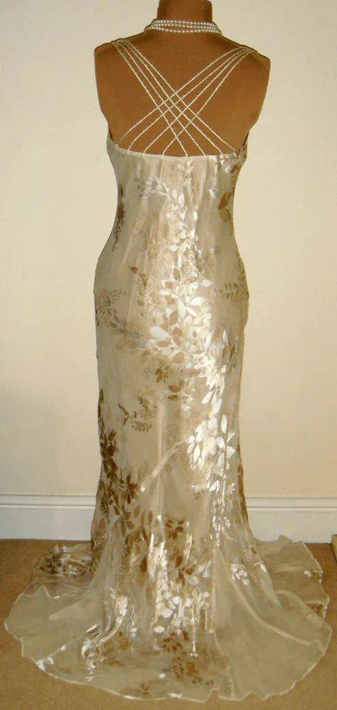 Vintage Champagne Prom Dress Mermaid Evening Dress DP101