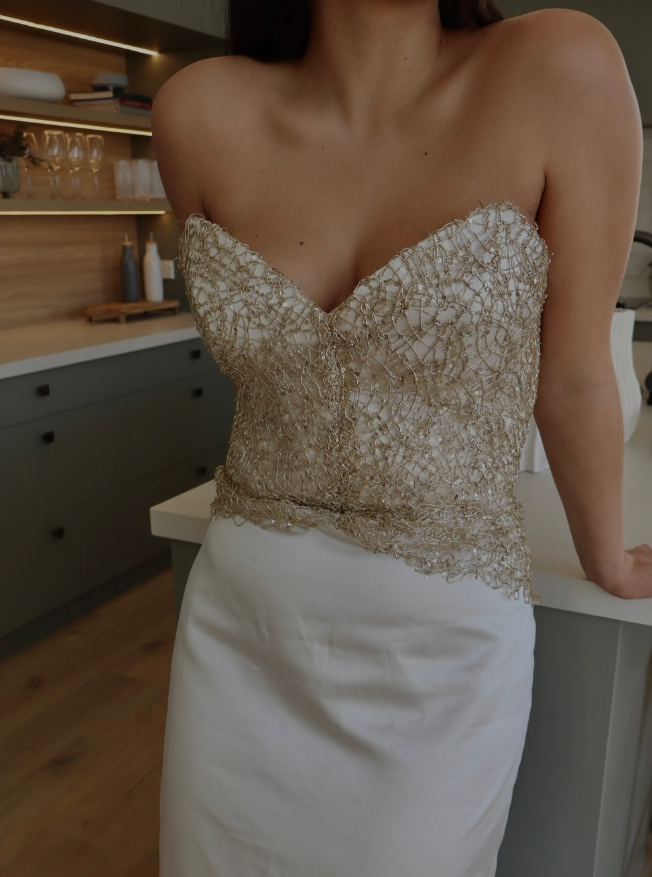 Simple Sheath Sweetheart Neck Lace Satin Prom Dress Evening Dress DP1886