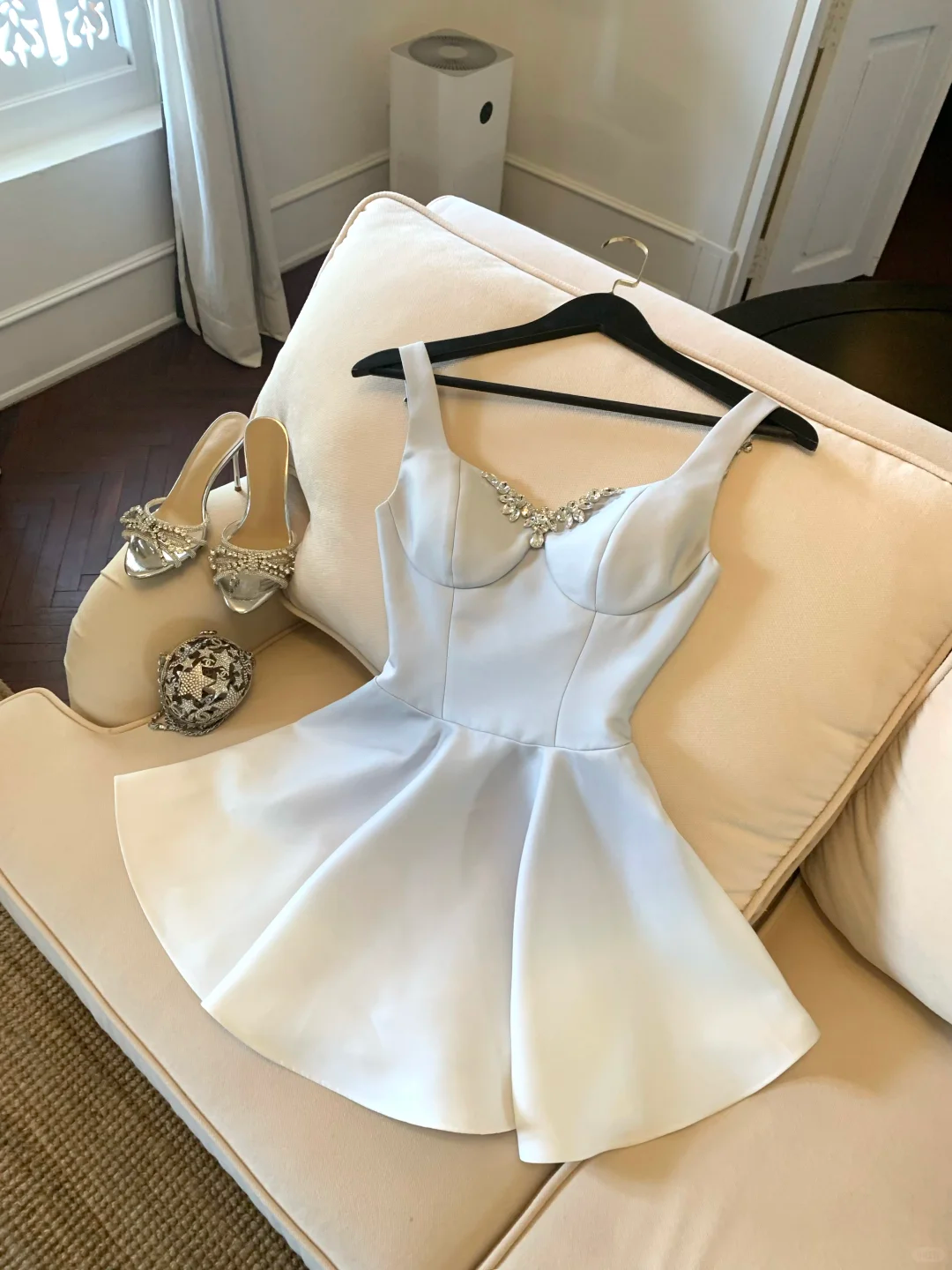 Blue Ombre A Line Simple Satin Short Prom Dress Homecoming Dress DP6389