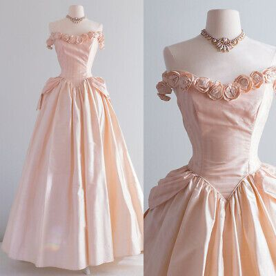 Vintage Off Shoulder A Line Long Prom Dress Party Dress DP655